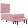 Cama de Base con Colchón y Banco Rosa 80x200 cm Terciopelo von , Betten und Lattenroste - Ref: Foro24-3344413, Preis: 357,29 ...