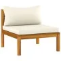 Garden furniture set 6 pieces with cream cushions solid acacia wood by vidaXL, Garden sets - Ref: Foro24-3086924, Price: 688,...
