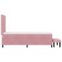 Cama de Base con Colchón y Banco Rosa 80x200 cm Terciopelo von , Betten und Lattenroste - Ref: Foro24-3344413, Preis: 357,29 ...