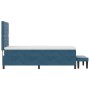 cama base de caja con colchón y banco azul oscuro 90x190 cm terciopelo by , Beds and slatted bases - Ref: Foro24-3344418, Pri...