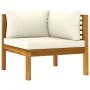 Garden furniture set 6 pieces with cream cushions solid acacia wood by vidaXL, Garden sets - Ref: Foro24-3086924, Price: 688,...