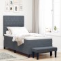 Cama Box Spring con Colchón y Banco Gris Oscuro 100x200 cm Terciopelo | Foro24.es | Tu tienda online para hogar, jardín y más Foro24.es