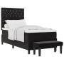 Cama con Somier con Colchón y Banco Negro 100x200 cm Terciopelo de , Camas y somieres - Ref: Foro24-3344428, Precio: 373,67 €...