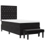 Cama con Somier con Colchón y Banco Negro 100x200 cm Terciopelo de , Camas y somieres - Ref: Foro24-3344428, Precio: 373,67 €...