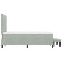 Cama con Somier con Colchón y Banco Gris Claro 120x200 cm Terciopelo | Foro24.es | Tu tienda online para hogar, jardín y más Foro24.es