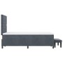 Cama con Base de Muelles con Colchón y Banco Gris Oscuro 120x200 cm Terciopelo | Foro24.es | Tu tienda online para hogar, jardín y más Foro24.es