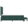 Cama Box Spring con Colchón y Banco Verde Oscuro 120x200 cm Terciopelo by , Beds and slatted bases - Ref: Foro24-3344441, Pri...
