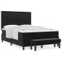 Cama con Base con Colchón & Banco Negro 140x200 cm Terciopelo by , Beds and slatted bases - Ref: Foro24-3344452, Price: 541,0...
