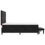 Cama con Base con Colchón & Banco Negro 140x200 cm Terciopelo by , Beds and slatted bases - Ref: Foro24-3344452, Price: 541,0...