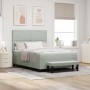 Cama con Somier con Colchón y Banco Gris Claro 160x200 cm Terciopelo by , Beds and slatted bases - Ref: Foro24-3344456, Price...