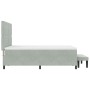 Cama con Somier con Colchón y Banco Gris Claro 160x200 cm Terciopelo by , Beds and slatted bases - Ref: Foro24-3344456, Price...