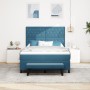Cama con Base de Resortes con Colchón y Banco Azul Oscuro 160x200 cm Terciopelo | Foro24.es | Tu tienda online para hogar, jardín y más Foro24.es