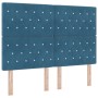 Cama con Base de Resortes con Colchón y Banco Azul Oscuro 160x200 cm Terciopelo | Foro24.es | Tu tienda online para hogar, jardín y más Foro24.es