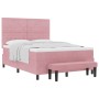 Cama con Somier con Colchón y Banco Rosa 160x200 cm Terciopelo by , Beds and slatted bases - Ref: Foro24-3344461, Price: 600,...