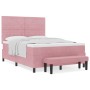 Cama con Somier con Colchón y Banco Rosa 160x200 cm Terciopelo by , Beds and slatted bases - Ref: Foro24-3344461, Price: 600,...