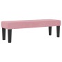 Cama con Somier con Colchón y Banco Rosa 160x200 cm Terciopelo by , Beds and slatted bases - Ref: Foro24-3344461, Price: 600,...