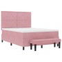 Cama con Somier con Colchón y Banco Rosa 160x200 cm Terciopelo by , Beds and slatted bases - Ref: Foro24-3344461, Price: 600,...
