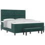 Cama Box Spring con Colchón y Banco Verde Oscuro 180x200 cm Terciopelo de , Camas y somieres - Ref: Foro24-3344465, Precio: 6...