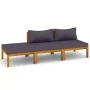 Muebles de jardín 3 pzas cojines madera maciza de acacia de vidaXL, Conjuntos de jardín - Ref: Foro24-3086920, Precio: 319,52...