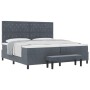 Cama con base y colchón gris oscuro 200x200 cm terciopelo by , Beds and slatted bases - Ref: Foro24-3344469, Price: 722,65 €,...