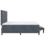 Cama con base y colchón gris oscuro 200x200 cm terciopelo by , Beds and slatted bases - Ref: Foro24-3344469, Price: 722,65 €,...