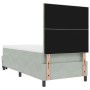 Cama con somier con colchón y banco gris claro 90x190 cm terciopelo | Foro24.es | Tu tienda online para hogar, jardín y más Foro24.es