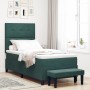 Cama con Somier, Colchón y Banco Verde Oscuro 90x190 cm Terciopelo | Foro24.es | Tu tienda online para hogar, jardín y más Foro24.es