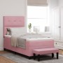 Cama con base de resortes, colchón y banco rosa 90x190 cm terciopelo by , Beds and slatted bases - Ref: Foro24-3344485, Price...