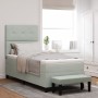 Cama Box Spring con Colchón y Banco Gris Claro 100x200 cm Terciopelo by , Beds and slatted bases - Ref: Foro24-3344492, Price...