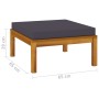 Muebles de jardín 3 pzas cojines madera maciza de acacia de vidaXL, Conjuntos de jardín - Ref: Foro24-3086920, Precio: 326,34...