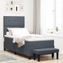 Cama con Box Spring con Colchón y Banco Gris Oscuro 100x200 cm Terciopelo von , Betten und Lattenroste - Ref: Foro24-3344493,...