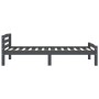 Solid pine wood bed frame dark grey 100x200 cm by vidaXL, Beds and slatted bases - Ref: Foro24-322090, Price: 121,31 €, Disco...
