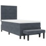 Cama con Box Spring con Colchón y Banco Gris Oscuro 100x200 cm Terciopelo von , Betten und Lattenroste - Ref: Foro24-3344493,...