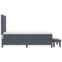 Cama con Box Spring con Colchón y Banco Gris Oscuro 100x200 cm Terciopelo von , Betten und Lattenroste - Ref: Foro24-3344493,...