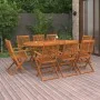 Set de comedor para jardín 9 piezas madera maciza de acacia de vidaXL, Conjuntos de jardín - Ref: Foro24-3086971, Precio: 657...