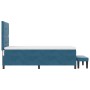 Cama Box Spring con colchón y banco azul oscuro 100x200 cm de terciopelo von , Betten und Lattenroste - Ref: Foro24-3344496, ...