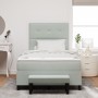 Cama Box Spring con Colchón y Banco Gris Claro 120x200 cm Terciopelo de , Camas y somieres - Ref: Foro24-3344504, Precio: 457...