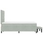 Cama Box Spring con Colchón y Banco Gris Claro 120x200 cm Terciopelo de , Camas y somieres - Ref: Foro24-3344504, Precio: 457...