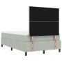 Cama Box Spring con Colchón y Banco Gris Claro 120x200 cm Terciopelo de , Camas y somieres - Ref: Foro24-3344504, Precio: 457...