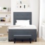 Cama con Resorte con Colchón y Banco Gris Oscuro 120x200 cm Terciopelo by , Beds and slatted bases - Ref: Foro24-3344505, Pri...
