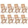 Set de comedor para jardín 9 piezas madera maciza de acacia de vidaXL, Conjuntos de jardín - Ref: Foro24-3086971, Precio: 657...