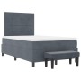 Cama con Resorte con Colchón y Banco Gris Oscuro 120x200 cm Terciopelo by , Beds and slatted bases - Ref: Foro24-3344505, Pri...