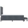 Cama con Resorte con Colchón y Banco Gris Oscuro 120x200 cm Terciopelo by , Beds and slatted bases - Ref: Foro24-3344505, Pri...