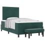 Cama de Resortes con Colchón y Banco Verde Oscuro 120x200 cm Terciopelo von , Betten und Lattenroste - Ref: Foro24-3344507, P...