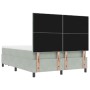 Cama con Box Spring con Colchón y Banco Gris Claro 140x190 cm Terciopelo by , Beds and slatted bases - Ref: Foro24-3344510, P...