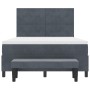 Cama Box Spring con Colchón y Banco Gris Oscuro 140x200 cm Terciopelo by , Beds and slatted bases - Ref: Foro24-3344517, Pric...