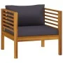 Muebles de jardín 5 pzas cojines madera maciza de acacia de vidaXL, Conjuntos de jardín - Ref: Foro24-3086902, Precio: 734,39...