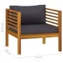 Muebles de jardín 5 pzas cojines madera maciza de acacia de vidaXL, Conjuntos de jardín - Ref: Foro24-3086902, Precio: 734,39...