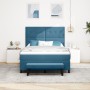 Cama con base y colchón y banco azul oscuro 160x200 cm terciopelo by , Beds and slatted bases - Ref: Foro24-3344526, Price: 5...