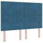 Cama con base y colchón y banco azul oscuro 160x200 cm terciopelo by , Beds and slatted bases - Ref: Foro24-3344526, Price: 5...
